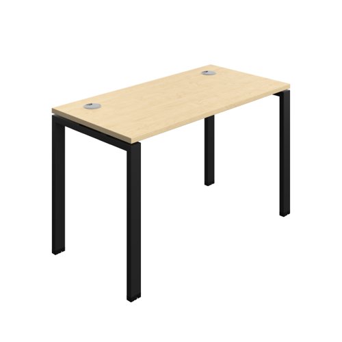 Synergy Bench with Cable Ports: 1 Person (FSC) : Goal Post Leg : 1200 600 Maple/Black