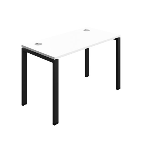 Synergy Bench with Cable Ports: 1 Person (FSC) : Goal Post Leg : 1200 600 White/Black