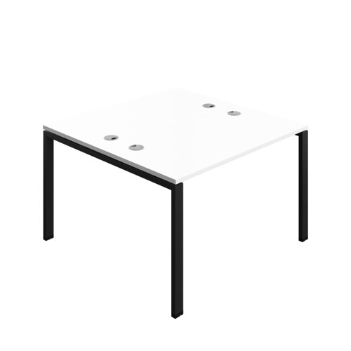 Synergy Bench with Cable Ports: 2 Person (FSC) : Goal Post Leg : 1200 600 White/Black