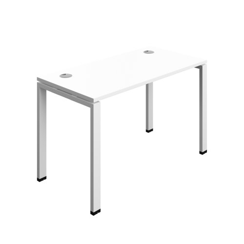 Synergy Bench with Cable Ports: 1 Person (FSC) : Goal Post Leg : 1200 600 White/White