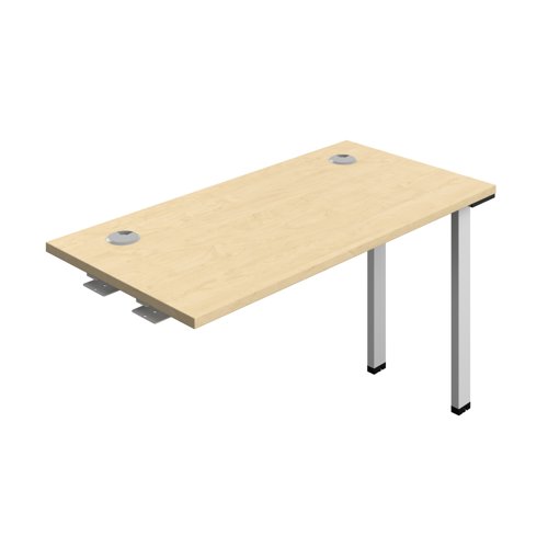 Synergy Bench Extension with Cable Ports: 1 Person (FSC) : 1200 600 Maple/Silver