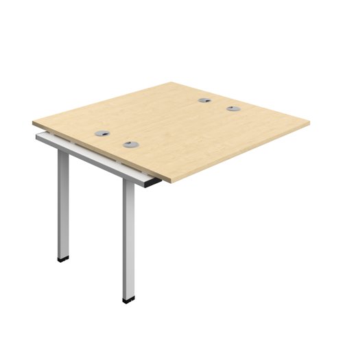 Synergy Bench Extension with Cable Ports: 2 Person (FSC) : 1200 600 Maple/Silver