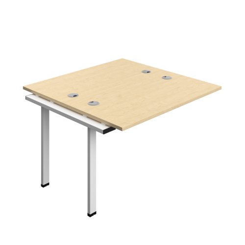 SYN1260CPMAWH2PX Synergy Bench Extension with Cable Ports: 2 Person (FSC) : 1200 600 Maple/White