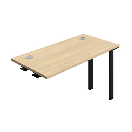 Synergy Bench Extension with Cable Ports: 1 Person (FSC) : 1200 600 Nova Oak/Black