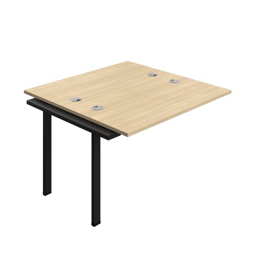Synergy Bench Extension with Cable Ports: 2 Person (FSC) : 1200 600 Nova Oak/Black