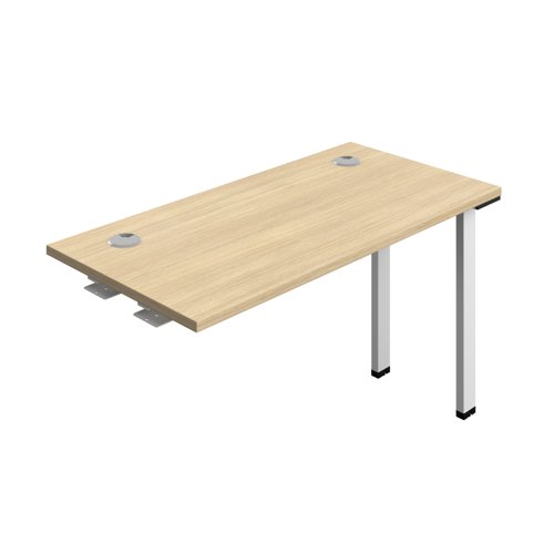 Synergy Bench Extension with Cable Ports: 1 Person (FSC) : 1200 600 Nova Oak/White