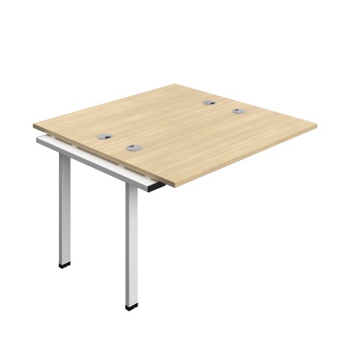 Synergy Bench Extension with Cable Ports: 2 Person (FSC) : 1200 600 Nova Oak/White