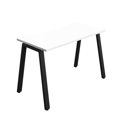 Synergy Bench with Cut Out: 1 Person (FSC) : A-Frame Leg : 1200 700 White/Black