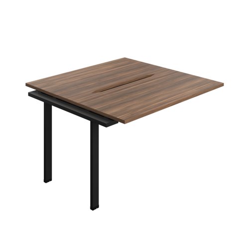Synergy Bench Extension with Cut Out: 2 Person (FSC) : 1200 700 Dark Walnut/Black