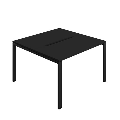 Synergy Bench with Cut Out: 2 Person (FSC) : Goal Post Leg : 1200 700 Black/Black