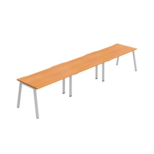 Synergy 3SP Bench Desk 1200X800mm A-Frame Beech/Silver