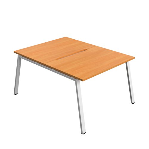 Synergy Bench with Cut Out: 2 Person (FSC) : A-Frame Leg : 1200 800 Beech/White