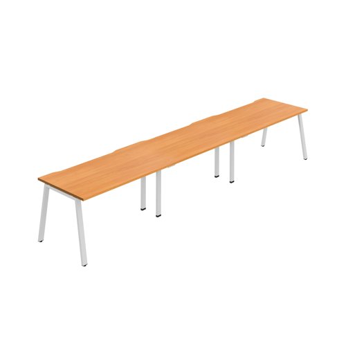 Synergy 3SP Bench Desk 1200X800mm A-Frame Beech/White