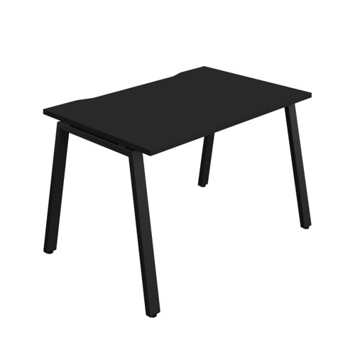 Synergy Bench with Cut Out: 1 Person (FSC) : A-Frame Leg : 1200 800 Black/Black