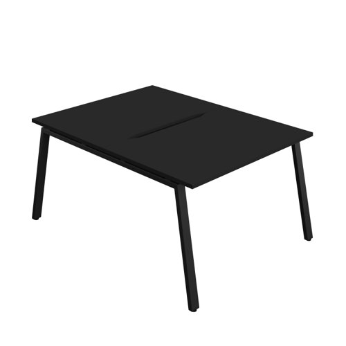 Synergy Bench with Cut Out: 2 Person (FSC) : A-Frame Leg : 1200 800 Black/Black