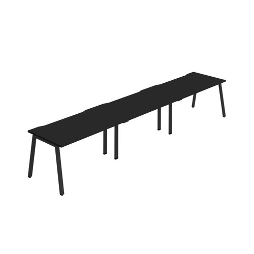 Synergy 3SP Bench Desk 1200X800mm A-Frame Black/Black
