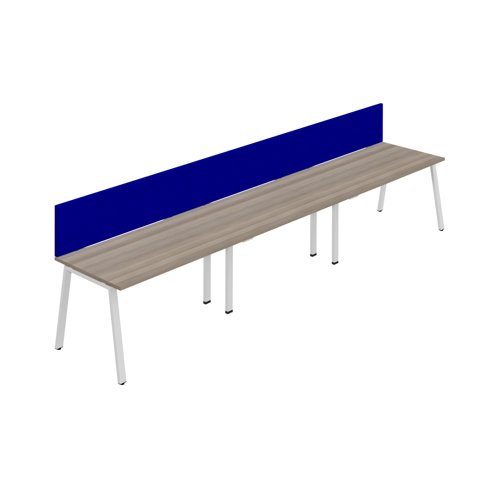 Synergy 3SP Bench Desk 1200X800mm A-Frame Grey Oak/White Black Screen