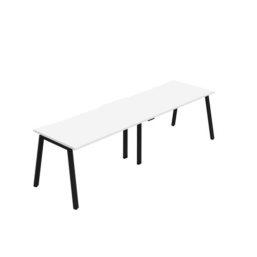Synergy 2SP Bench Desk 1200X800mm A-Frame White/Black