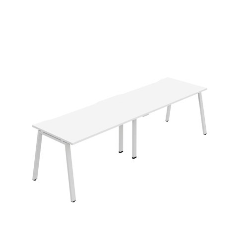 Synergy 2SP Bench Desk 1200X800mm A-Frame White/White