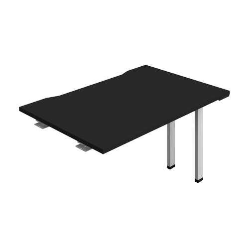 Synergy Bench Extension with Cut Out: 1 Person (FSC) : 1200 800 Black/Silver