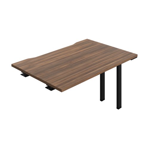 Synergy Bench Extension with Cut Out: 1 Person (FSC) : 1200 800 Dark Walnut/Black