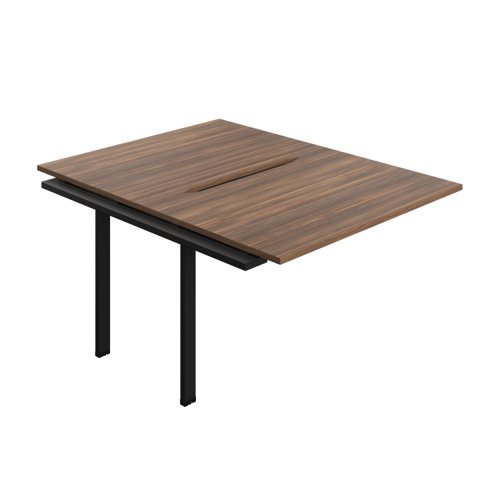 Synergy Bench Extension with Cut Out: 2 Person (FSC) : 1200 800 Dark Walnut/Black