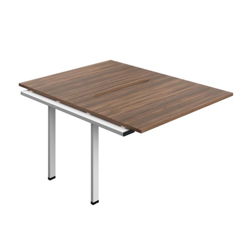 Synergy Bench Extension with Cut Out: 2 Person (FSC) : 1200 800 Dark Walnut/White
