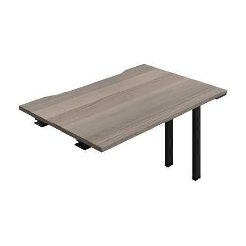 Synergy Bench Extension with Cut Out: 1 Person (FSC) : 1200 800 Grey Oak/Black