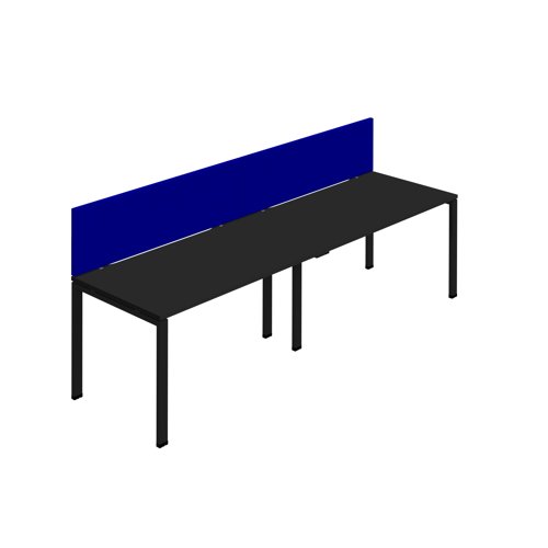 Synergy 2SP Bench Desk 1200X800mm GoalPost Black/Black Royal Blue Screen