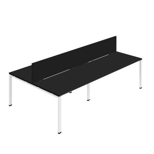 Synergy 4P Bench Desk 1200X800mm GoalPost Black/White Black Screen