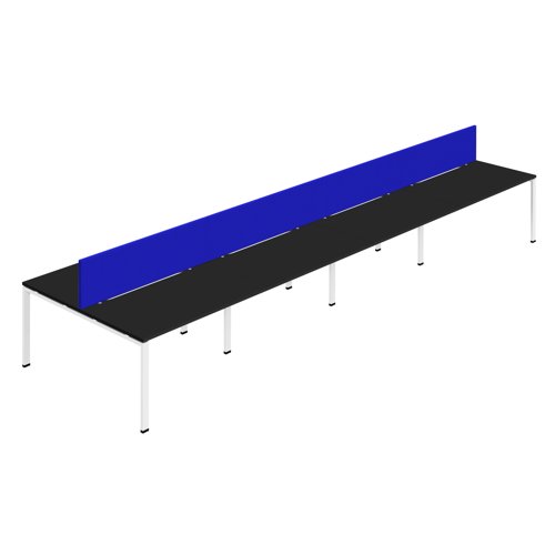 Synergy 8P Bench Desk 1200X800mm GoalPost Black/White Royal Blue Screen