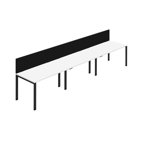 Synergy 3SP Bench Desk 1200X800mm GoalPost White/Black Black Screen