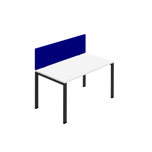 Synergy 1SP Bench Desk 1200X800mm GoalPost White/Black Royal Blue Screen