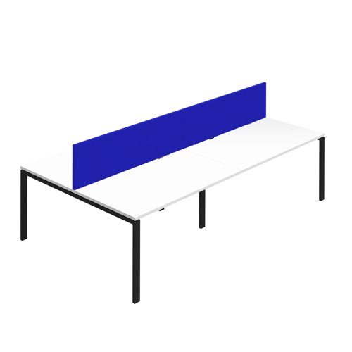 Synergy 4P Bench Desk 1200X800mm GoalPost White/Black Royal Blue Screen