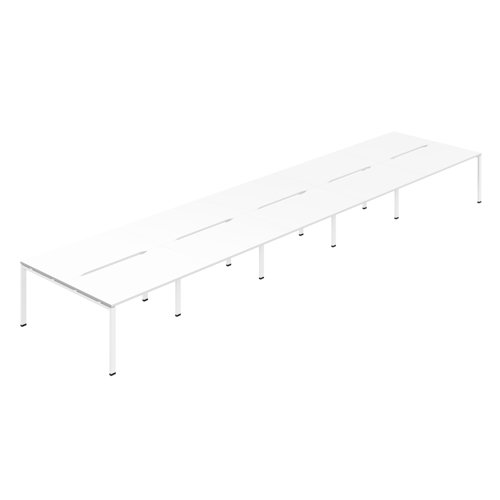 Synergy 10P Bench Desk 1200X800mm GoalPost White/White