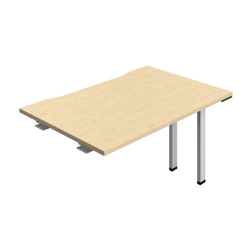 Synergy Bench Extension with Cut Out: 1 Person (FSC) : 1200 800 Maple/Silver