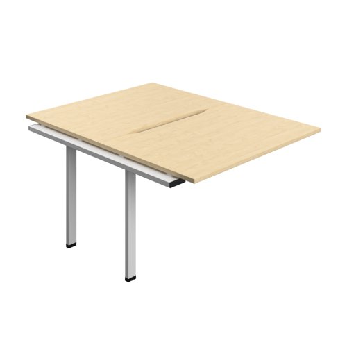 Synergy Bench Extension with Cut Out: 2 Person (FSC) : 1200 800 Maple/Silver