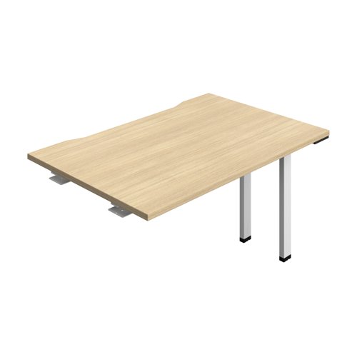 Synergy Bench Extension with Cut Out: 1 Person (FSC) : 1200 800 Nova Oak/White