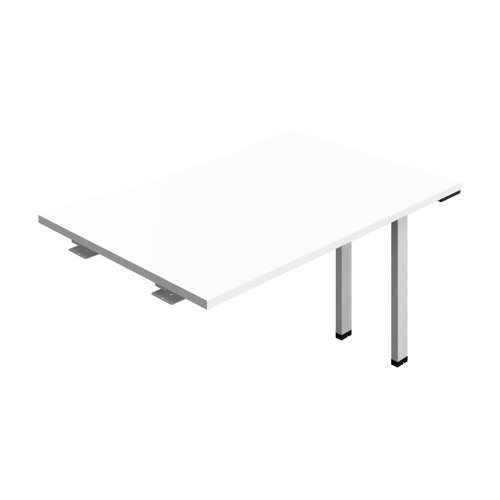 Synergy Bench Extension with Cut Out: 1 Person (FSC) : 1200 800 White/Silver