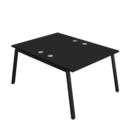 Synergy Bench with Cable Ports: 2 Person (FSC) : A-Frame Leg : 1200 800 Black/Black