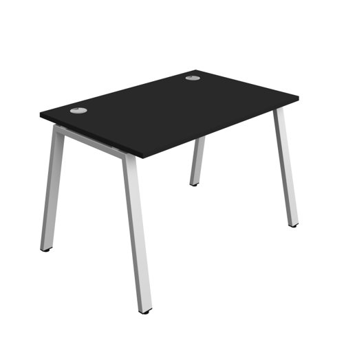 Synergy Bench with Cable Ports: 1 Person (FSC) : A-Frame Leg : 1200 800 Black/Silver