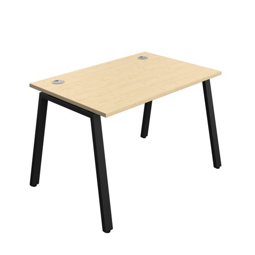 Synergy Bench with Cable Ports: 1 Person (FSC) : A-Frame Leg : 1200 800 Maple/Black
