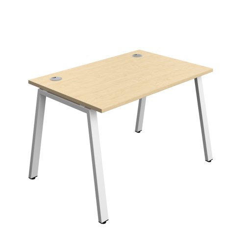Synergy Bench with Cable Ports: 1 Person (FSC) : A-Frame Leg : 1200 800 Maple/White