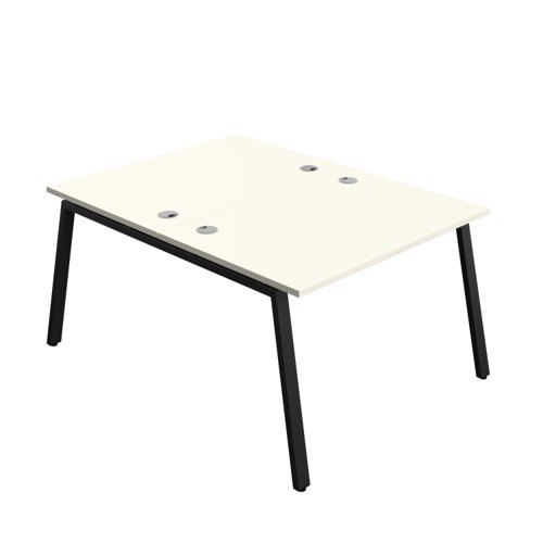 Synergy Bench with Cable Ports: 2 Person (FSC) : A-Frame Leg : 1200 800 White/Black