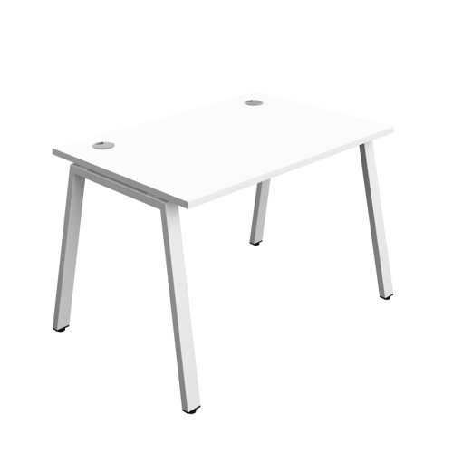 Synergy Bench with Cable Ports: 1 Person (FSC) : A-Frame Leg : 1200 800 White/White