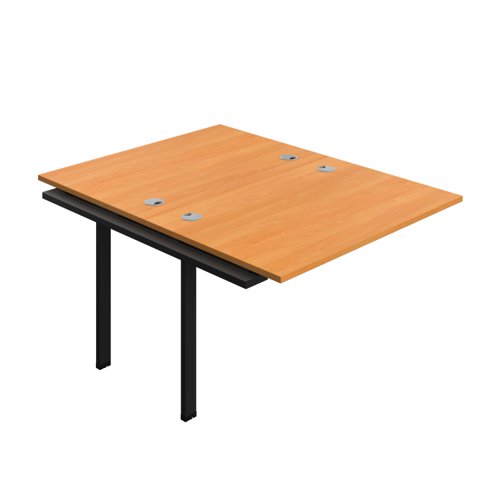 Synergy Bench Extension with Cable Ports: 2 Person (FSC) : 1200 800 Beech/Black