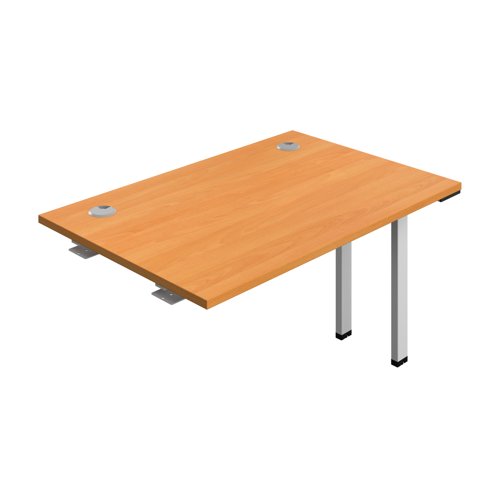 Synergy Bench Extension with Cable Ports: 1 Person (FSC) : 1200 800 Beech/Silver