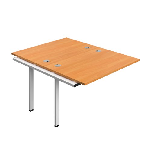 Synergy Bench Extension with Cable Ports: 2 Person (FSC) : 1200 800 Beech/White