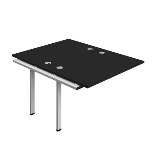 Synergy Bench Extension with Cable Ports: 2 Person (FSC) : 1200 800 Black/Silver