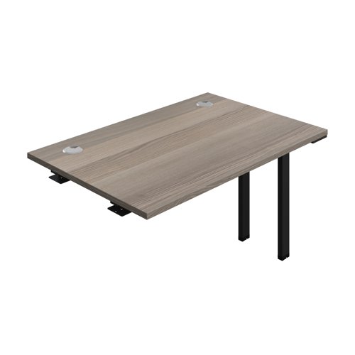 Synergy Bench Extension with Cable Ports: 1 Person (FSC) : 1200 800 Grey Oak/Black